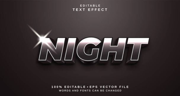 Editable text style effect - Night text style theme. - Photo, Image