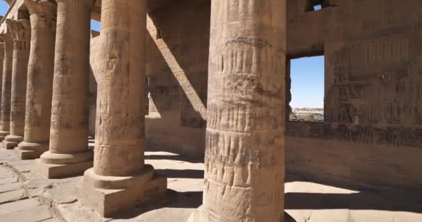 Philae tempels, de tempel van Hathor, Aswan, hoger Egypte - Video