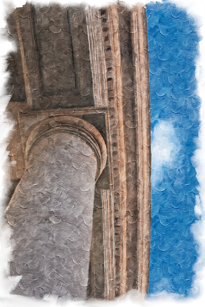 Painted saint peter columns, Rome - Photo, Image