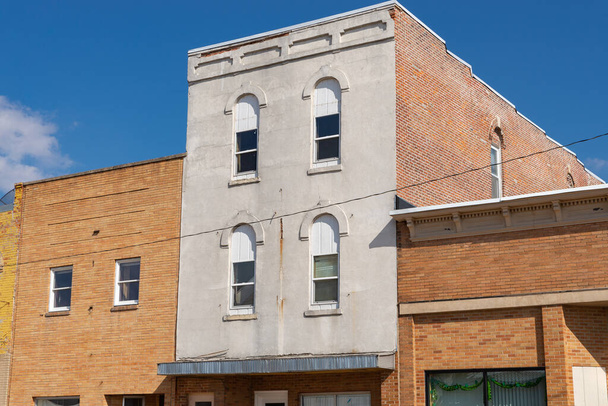 Downtown building and storefront in Tonica, Illinois, USA. - Photo, Image