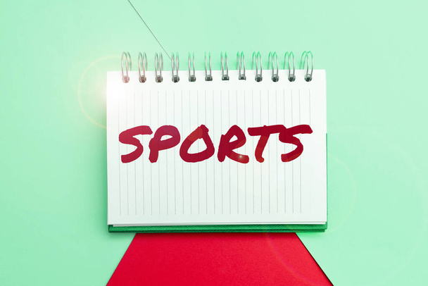 概念表示スポーツ、コンセプト活動を意味する物理的な運動やスキル個人やチームの競争 - 写真・画像