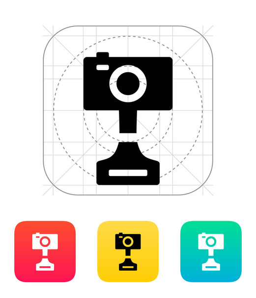 Digital camera icon on white background. - Vector, afbeelding