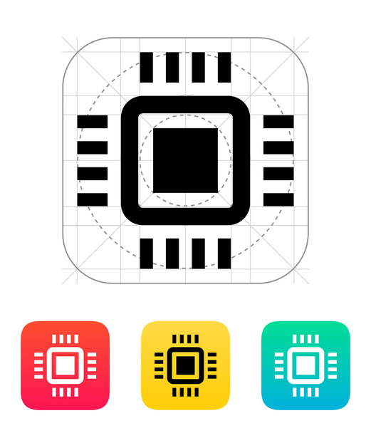 Mini CPU icon. Vector illustration. - Vector, Image
