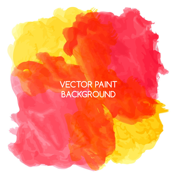 Abstract artistic background by watercolor paint splashes of bright colors - Вектор, зображення