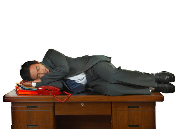 Уставший бизнесмен, который спит
 - Фото, изображение