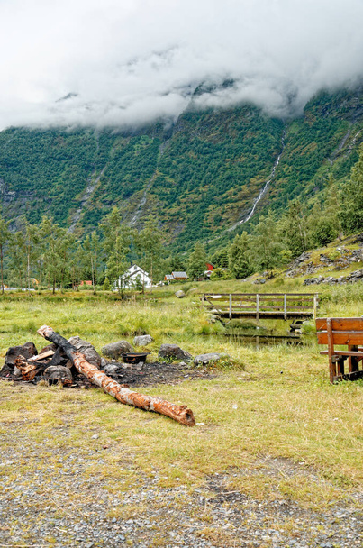 ヨーロッパの北の旅行先:フラムの風景、ノルウェーのビュー。フラムでノルウェーの風景の美しい景色。2012年7月15日 - 写真・画像