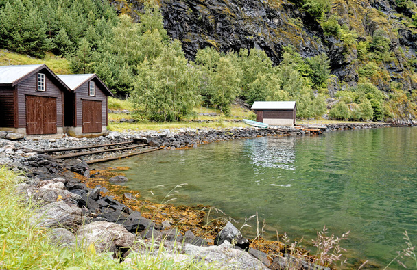 ヨーロッパの北の旅行先:フラムの風景、ノルウェーのビュー。フラムでノルウェーの風景の美しい景色。2012年7月15日 - 写真・画像