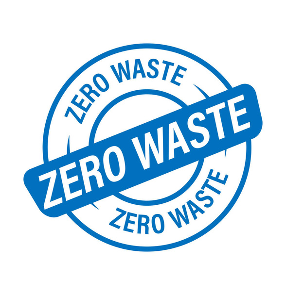Icona vettoriale "zero rifiuti", di colore blu - Vettoriali, immagini