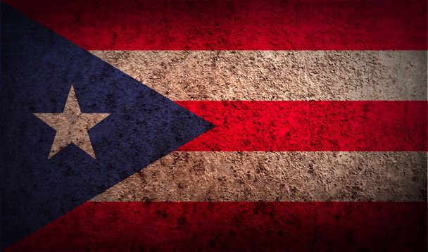Σημαία του Πουέρτο Ρίκο με υφή - Διάνυσμα, εικόνα