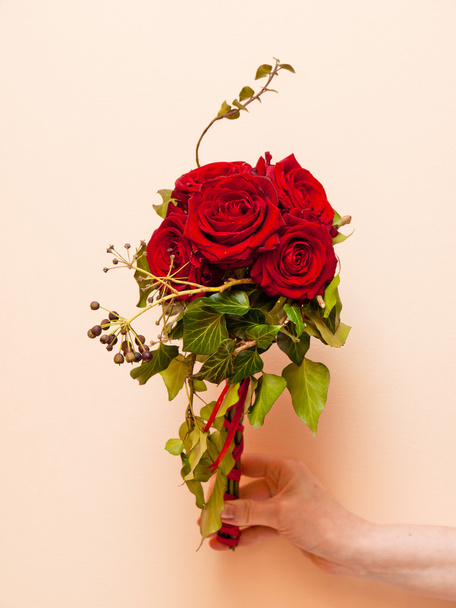 Strauß roter Rosen - Foto, Bild