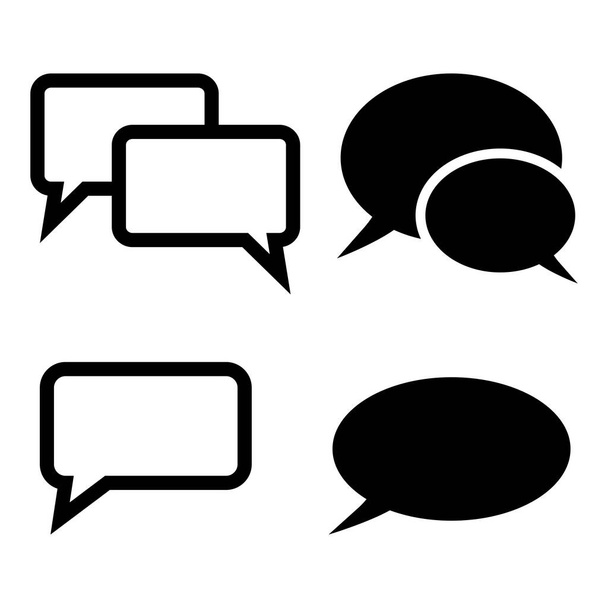 Set of Chat icon. Speech bubble icon set - Vettoriali, immagini