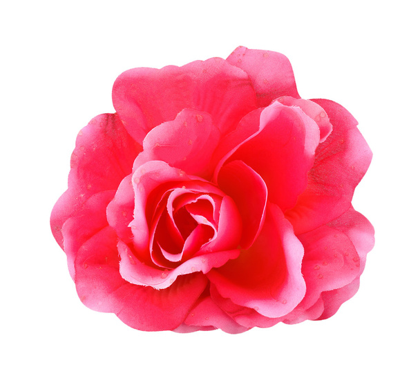 Τεχνητή ροζ τριαντάφυλλο που απομονώνονται σε λευκό φόντο με εργασίας p - Φωτογραφία, εικόνα