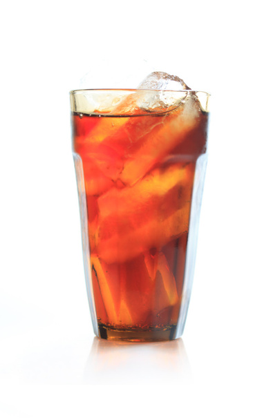 Cola glass with ice - Foto, afbeelding