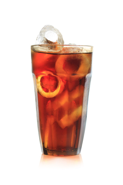 Cola glass with ice - Foto, afbeelding