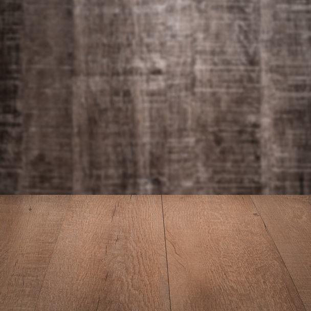 table with wooden wall - Zdjęcie, obraz