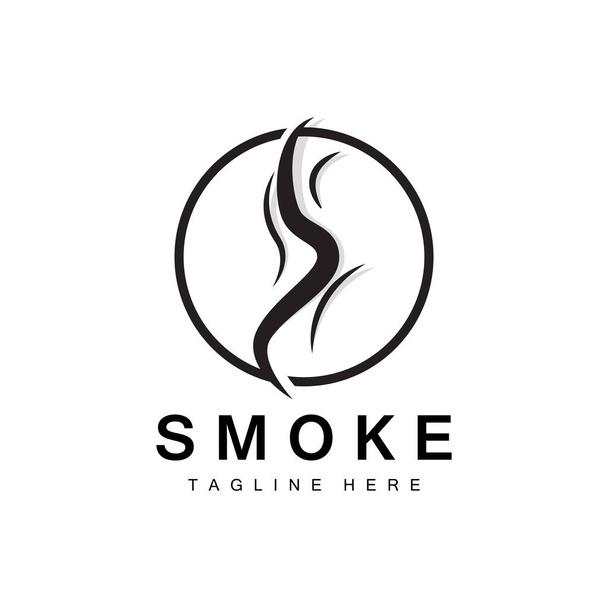 Steam Steam Logo Vector Hot Evaporating Aroma. Smell Line Illustration, Cooking Steam Icon, Steam Train, Baking, Smoking - Διάνυσμα, εικόνα