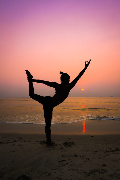 woman practicing yoga   - Фото, изображение