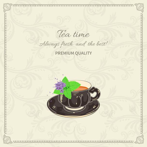 tea time - Vektor, kép