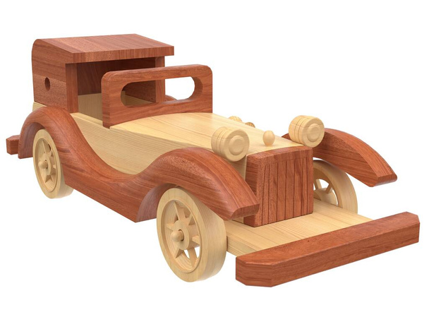 3d визуализация деревянных игрушек. Деревянные игрушки на светлом фоне. 3D рендеринг. - Фото, изображение