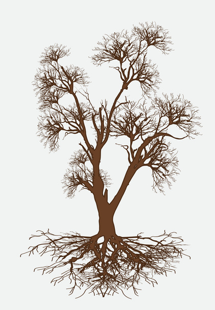 Ретро Мертве дерево Векторний дизайн
 - Вектор, зображення