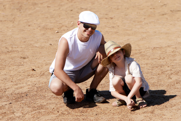 Happy family having a rest during summer vacations - Foto, Imagen