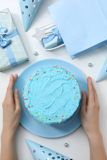 Concept of Happy Birthday, Happy Birthday cake - Fotó, kép