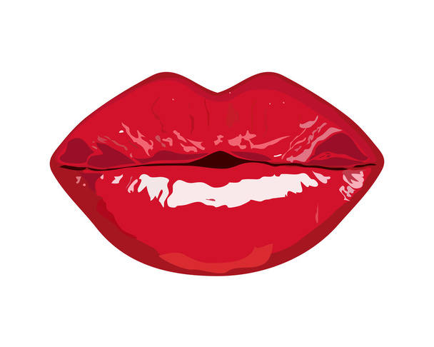 Red lips - Vector, Image