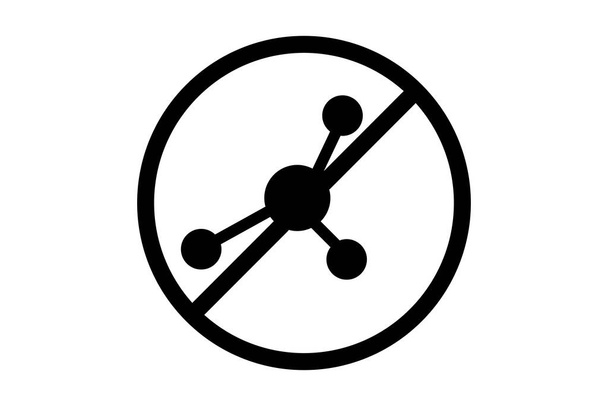Icono libre de sulfato. icono relacionado con el alérgeno alimentario. Estilo de icono sólido. Diseño vectorial simple editable - Vector, imagen