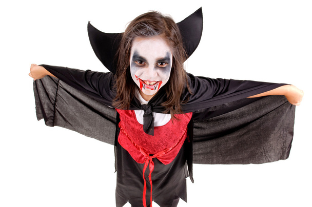 Halloween girl dressed as a vampire - Φωτογραφία, εικόνα