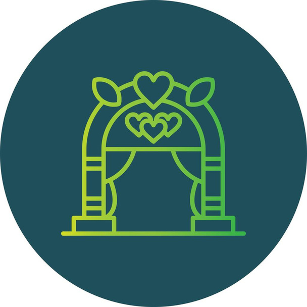 Весільна арка Творчі ікони Демонстрація
 - Вектор, зображення