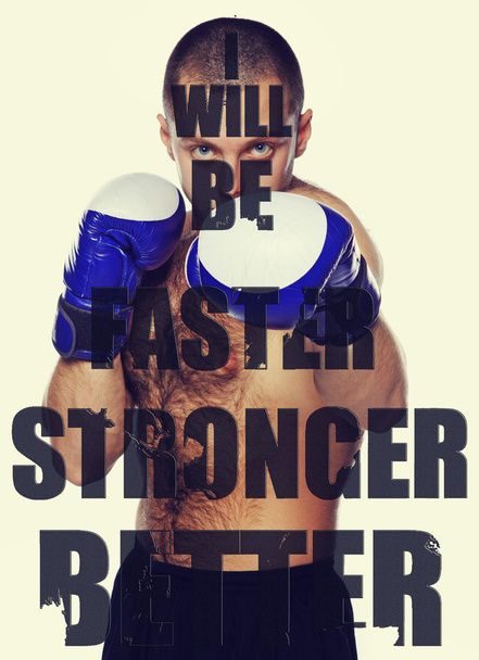 Bild eines hübschen Boxers, der posiert - Foto, Bild