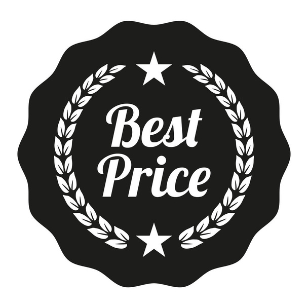 Best price label on white background. Vector illustration - Vector, Imagen