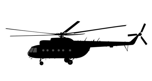 Helicopter of silhouette. - Вектор, зображення