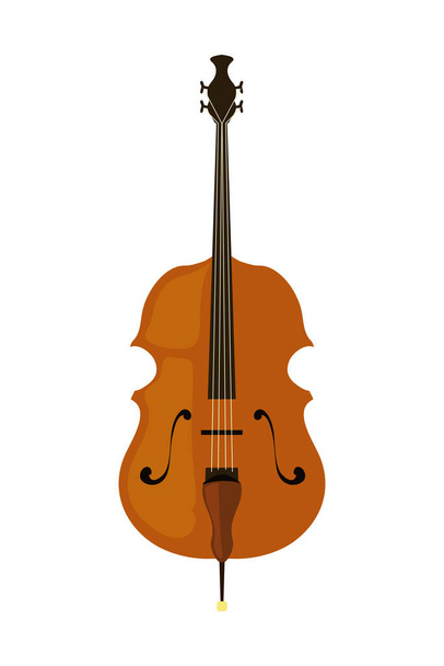 Holz-Cello-Design über Weiß - Vektor, Bild