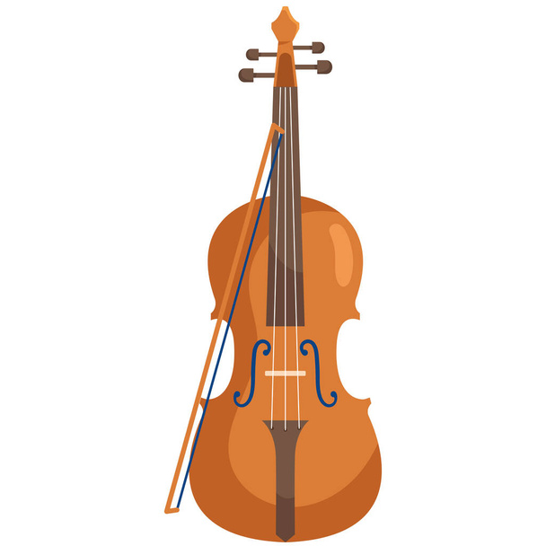 βιολί όργανο μουσικό απομονωμένο εικονίδιο - Διάνυσμα, εικόνα