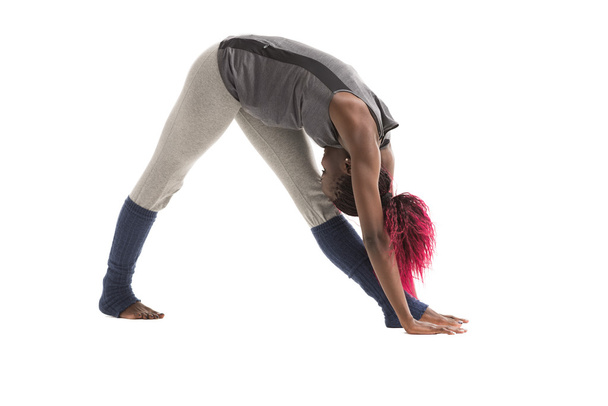 Woman doing yoga exercises - Foto, Imagen