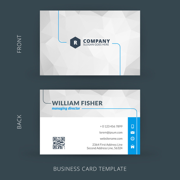 Vector modern creative and clean business card template. Flat design - Vector, Image
