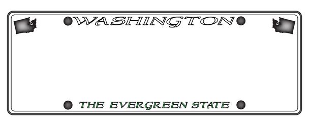 Washington rendszám - Vektor, kép