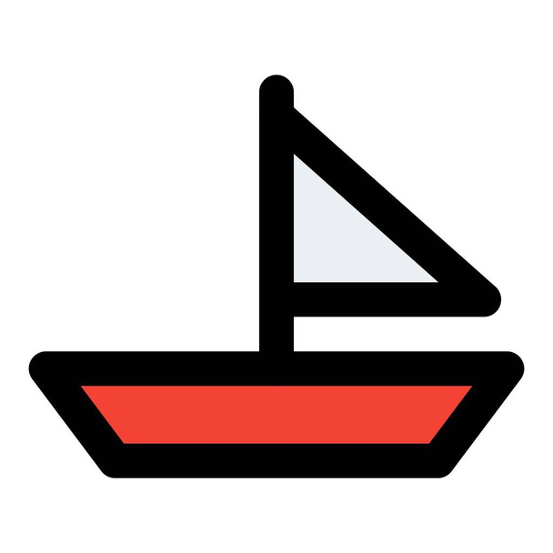 Использование яхты для рекреационных или спортивных мероприятий. - Вектор,изображение