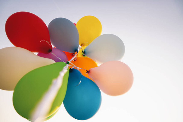bright bunch of Colorful balloons - Φωτογραφία, εικόνα