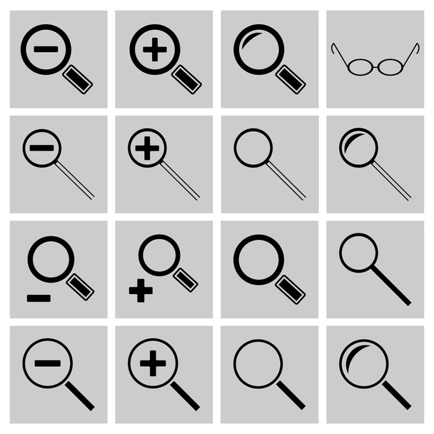 Ikony wyszukiwania i skalowanie, wektorowych ilustracji. - Wektor, obraz