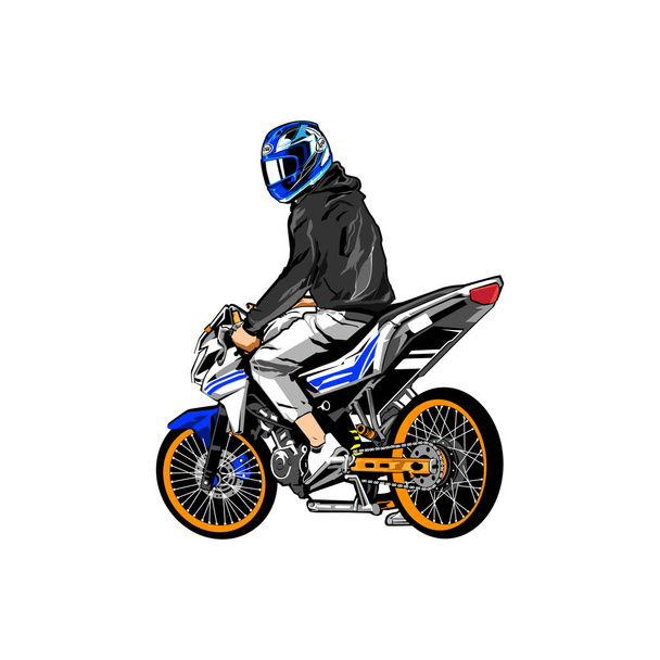 Motorkerékpár szabad vektoros illusztrációja - Vektor, kép