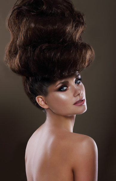 Portrait of Glamorous Lady with Updo - Foto, Imagen