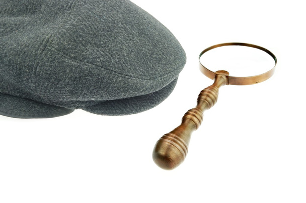 Warme Cap met oorflappen en vergrootglas - Foto, afbeelding