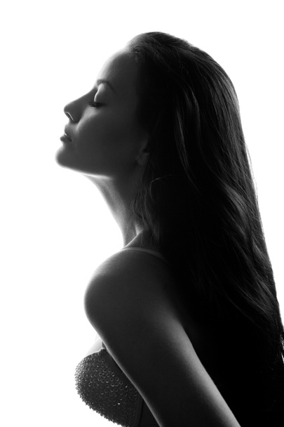 sexy profile of young woman - Photo, image