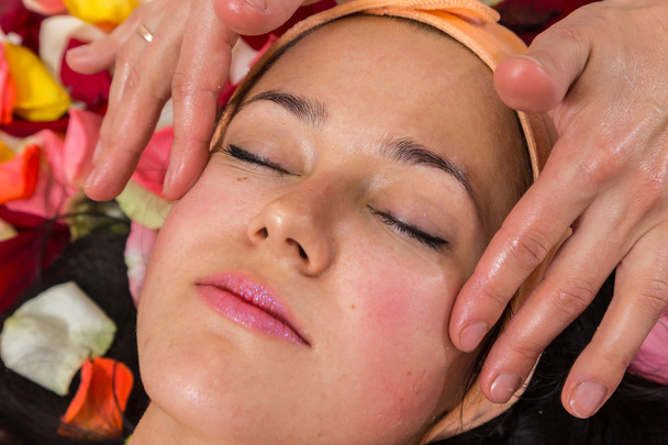 Girl having facial massage - Photo, Image
