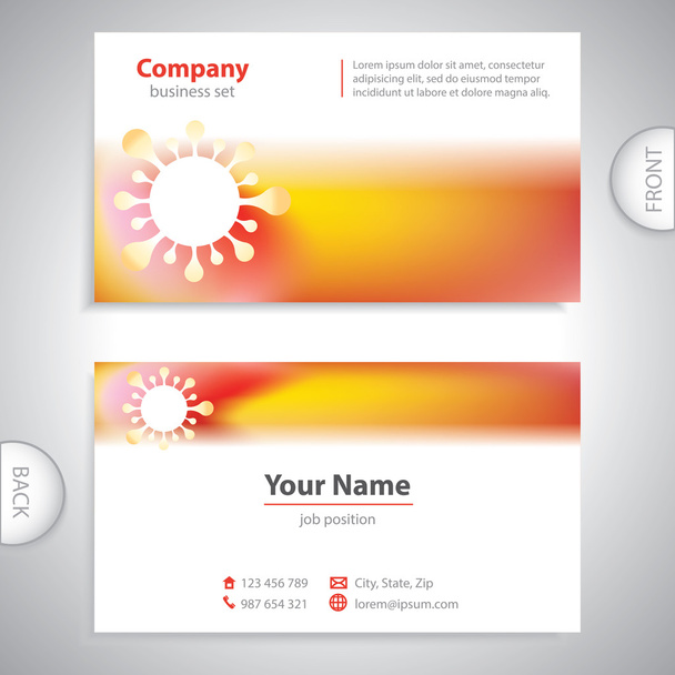 Business card - molecule virus - laboratory research - Vector, Image