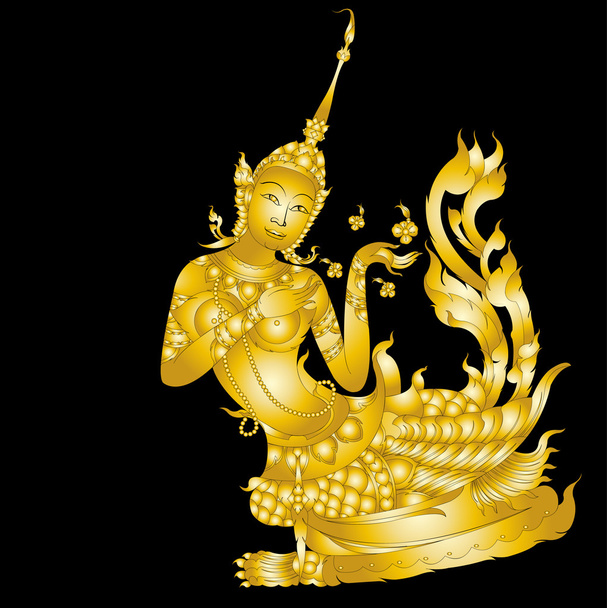 Фізичної моделі тайського мистецтва, ізольовані на чорному - Вектор, зображення
