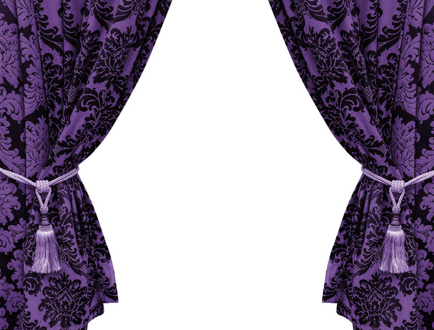 rideau violet isolé sur fond blanc
 - Photo, image