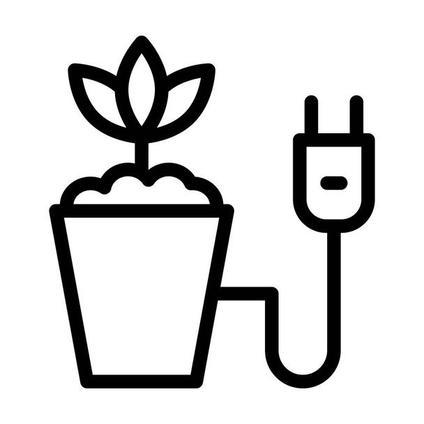 Bio Energy Vector Thick Line Icon für den persönlichen und kommerziellen Gebrauch - Vektor, Bild